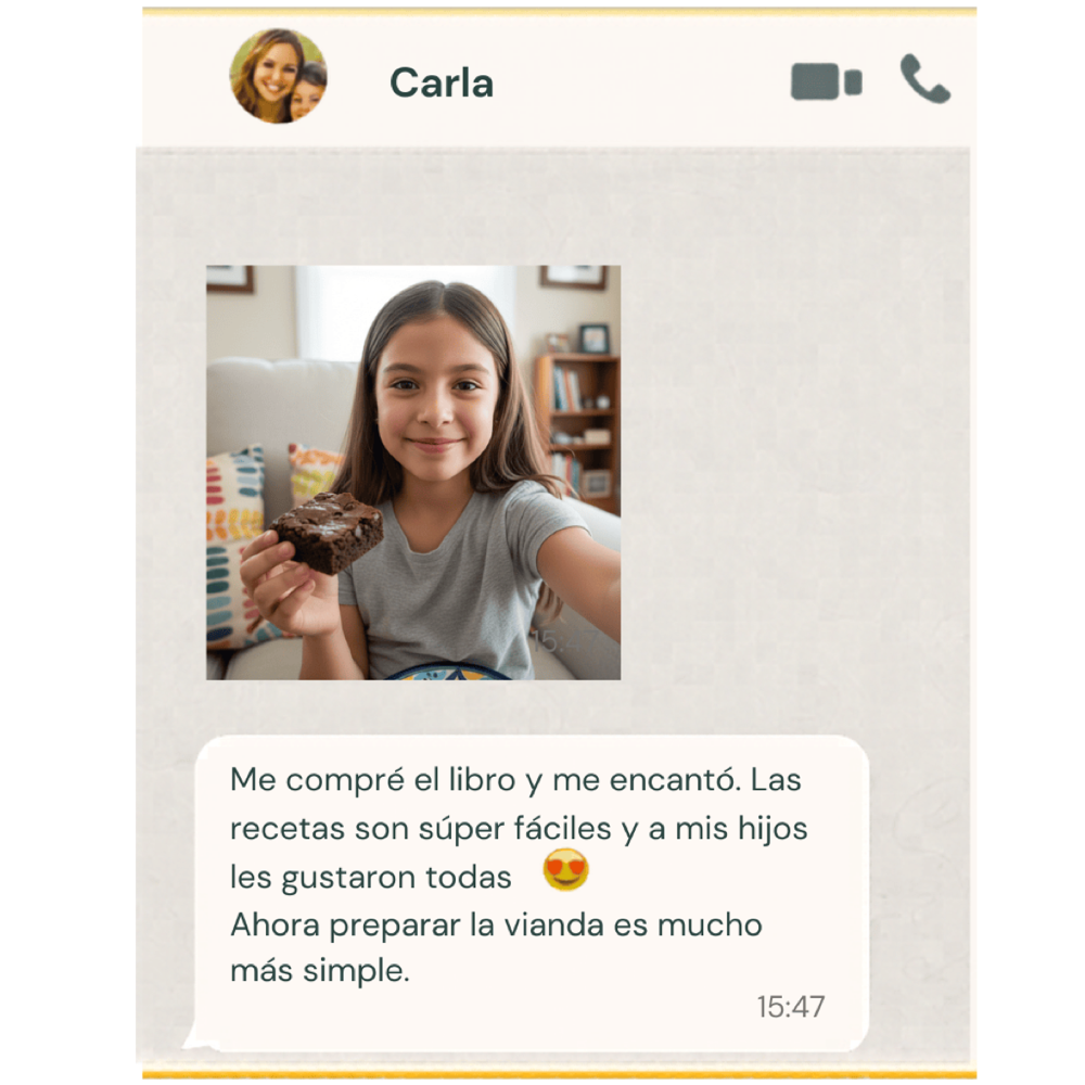 Testimonio de Carla: recetas fáciles y lonchera más simple