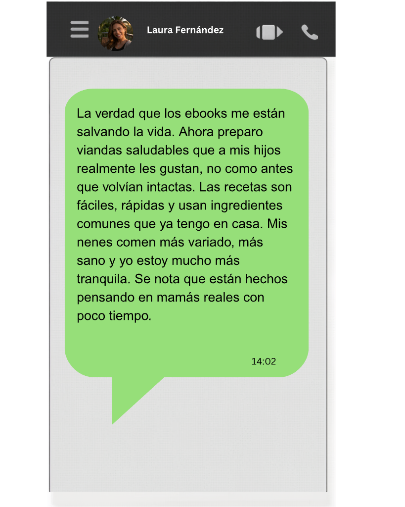 Testimonio de Laura Fernández: ebooks que salvan la vida, viandas que les gustan a sus hijos